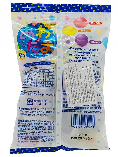 Карамель леденцовая Pine 3 фруктовых вкуса (ананас, яблоко, виноград) 120г фото 3