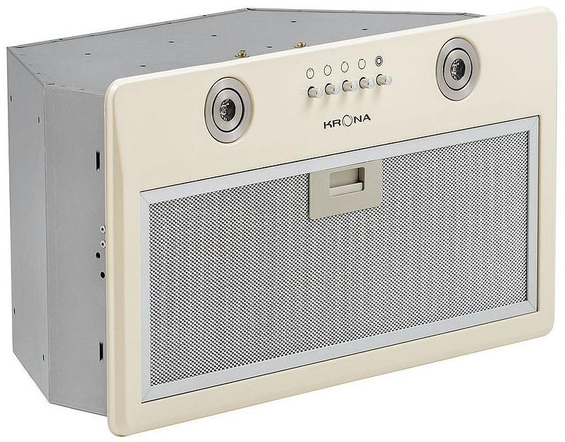 Вытяжка встраиваемая Krona Runa 600 PB слоновая кость управление: кнопочное (1 мотор) фото 8