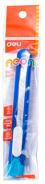 Нож канцелярский Deli E2054 шир.лез.9мм фиксатор ассорти фото 5