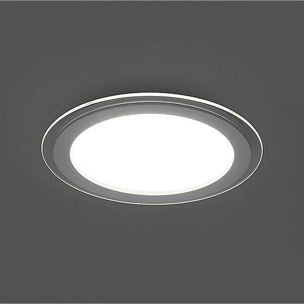 Светильник светодиодный ДВО-6w 4000K 480Лм со стеклом белый фото 4