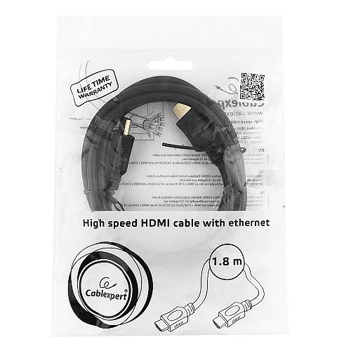 Кабель Cablexpert HDMI Cablexpert CC-HDMI4L-6, 1.8м, v2.0, 19M/19M, фото 3