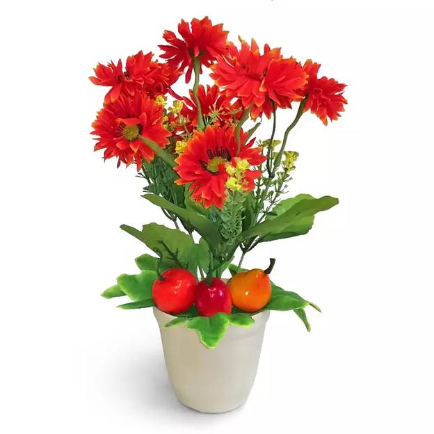 Букет искусственных цветов в горшке 629 фото 1