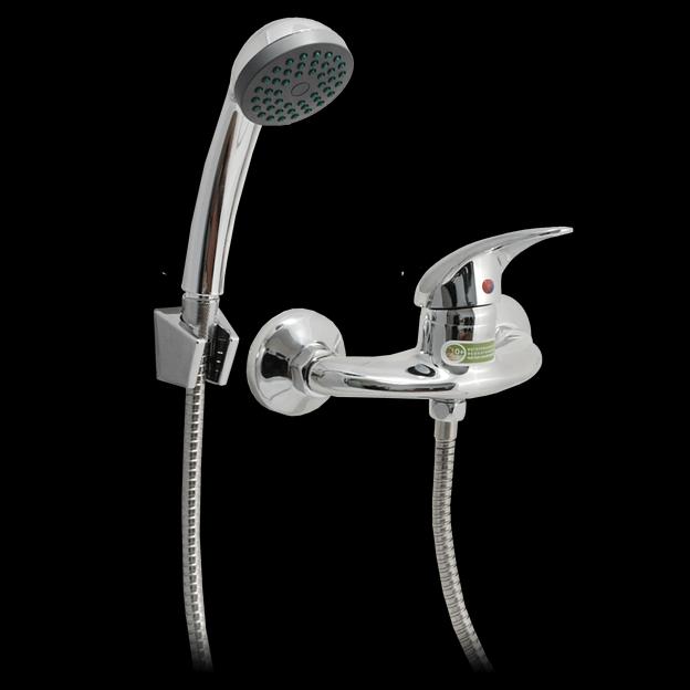 Смеситель для душа одноручный "Juguni" с металлическим шлангом фото 1