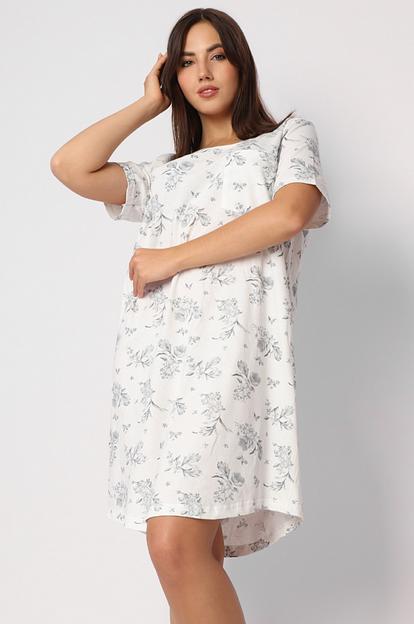 Женская сорочка «Очарование», экрю (серые крокусы), опт фото 6