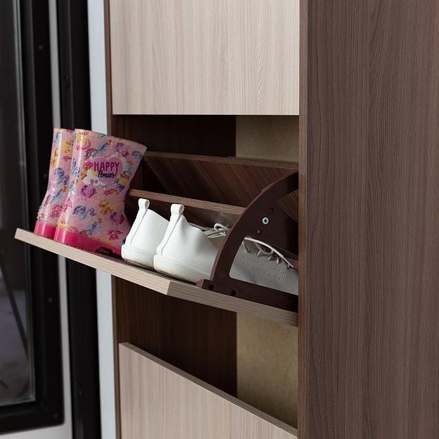 Обувница напольная Ясень шимо светлый/тёмный опт фото 6