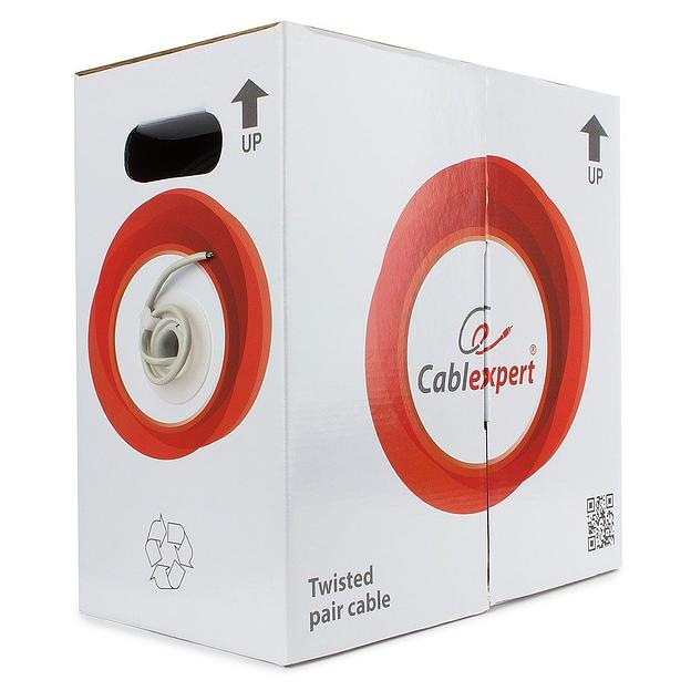 Кабель Cablexpert Кабель Cablexpert UPC-6004-SOL, UTP6, 4 пары, 0.57 мм, однож., 305 м, серый фото 1