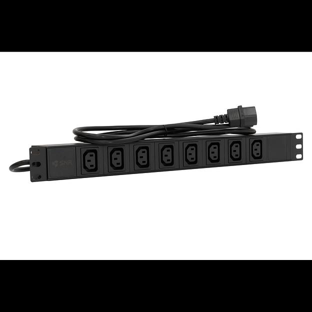 Блок розеток серии SNR-PDU базовый на 8хC13, шнур питания 1,8 м 3x1.0 мм² с вилкой C14, 10A фото 1