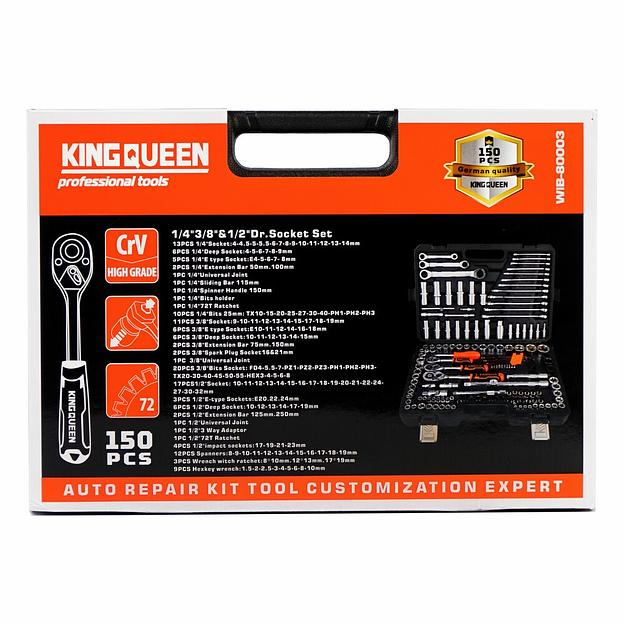 Набор инструментов KINGQUEEN 150 Предметов WIB-80003 фото 3