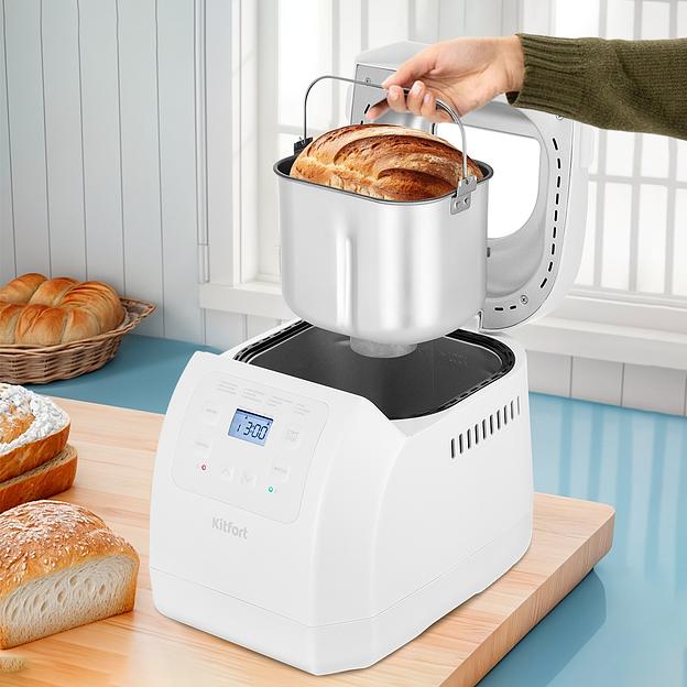 Хлебопечь Kitfort КТ-312 550Вт белый фото 2