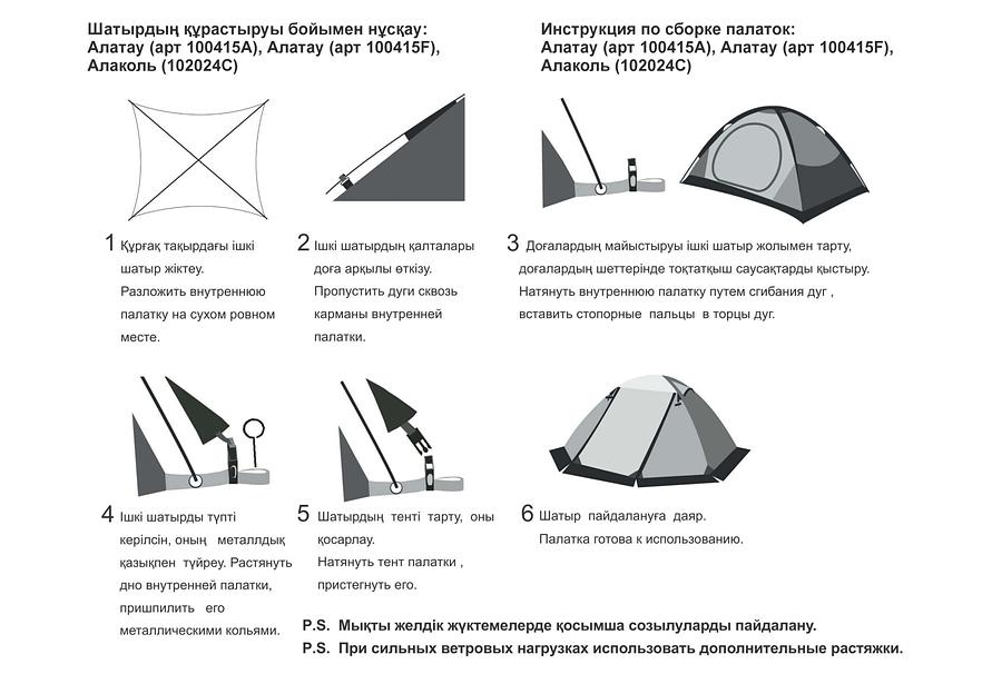 Палатка «Алаколь» двухместная фото 10