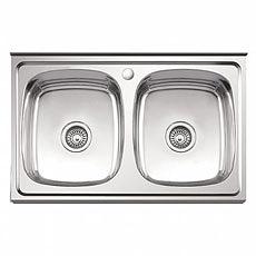 Мойка L98060B-6 (800*600*170мм) 2х-чаш., глянец фото 1