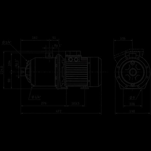 Центробежный насос Wilo MHI 206-1/E/1-230-50-2 фото 3