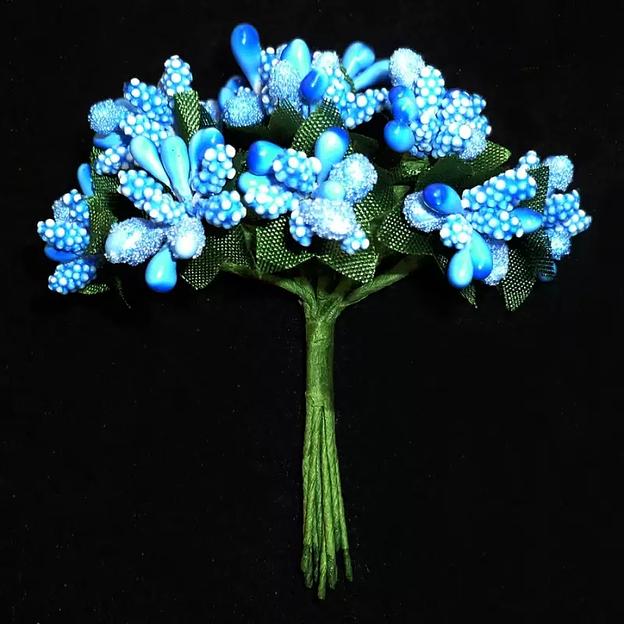 Искусственный букет бутон тычинки на проволоке 10см фото 1