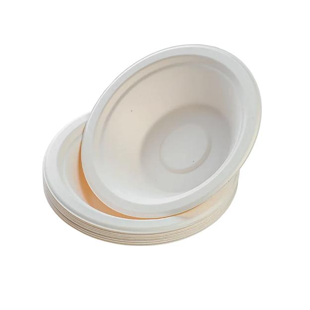 Тарелка глубокая одноразовая ЭкоПак из древесной целлюлозы (биоразлагаемая) 178 мм, 500 мл для холодных и горячих блюд, белый 25 шт фото 3