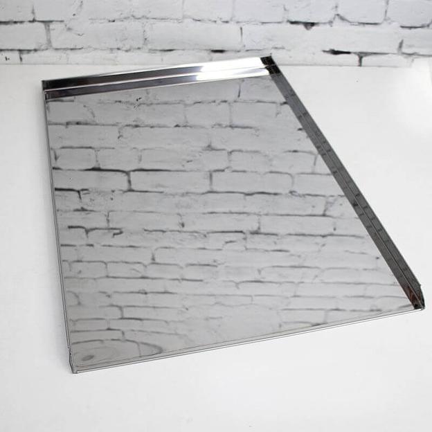 Противень 3 борта 500х750 высота 20мм нержавеющая сталь фото 1