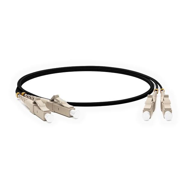 Кабельная сборка Hyperline FC-D2-504-LC/PR-LC/PR-H-15M-LSZH-BK Патч-корд волоконно-оптический (шнур) MM 50/125, OM4, LC-LC, duplex, 10G/40G, LSZH, 15м, черный фото 1