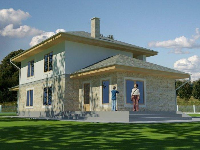 Проект каркасного дома «КД-224-20» под ключ фото 1