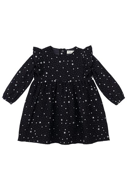 Платье MINI DI «Кристи» звёзды глиттер на чёрном, арт.120/550 ОПТ фото 1