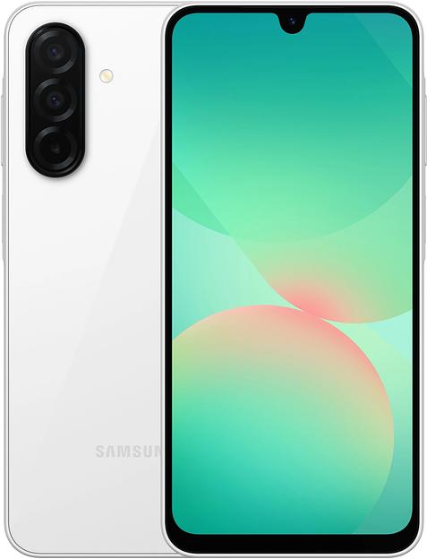 Смартфон Samsung SM-A266B Galaxy A26 5G 128Gb 6Gb белый моноблок 3G 4G 2Sim 6.7" 1080x2340 Android 15 50Mpix 802.11 a/b/g/n/ac NFC GPS GSM900/1800 GSM1900 TouchSc Protect microSD max2048Gb фото 1