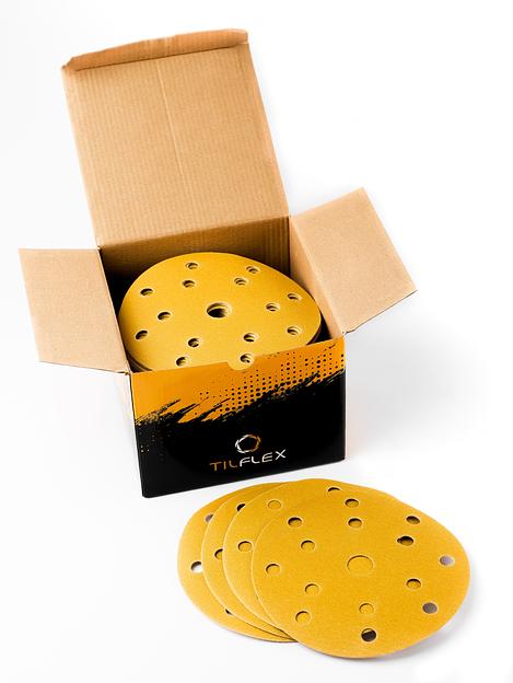 Абразивный круг 150 mm P60 15 отверстий на липучке, опт фото 3