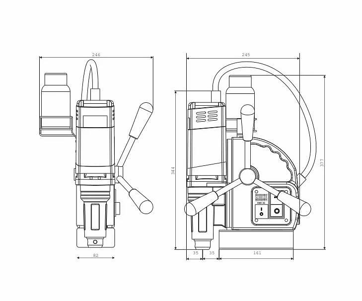 Магнитный сверлильный станок SWC 80/80 WТ фото 2
