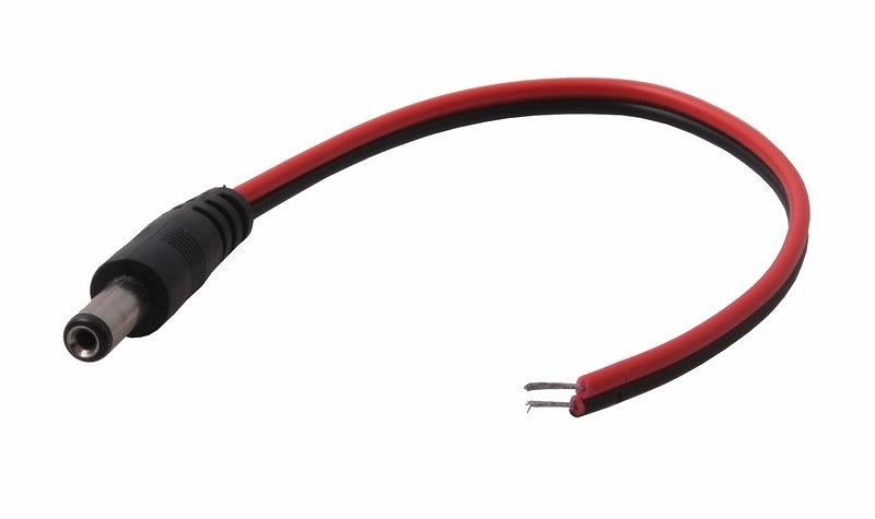 Rexant 14-0313 Разъем питания штекер 2.1х5.5x10 мм с проводом 20 см (упаковка 50 шт) фото 1