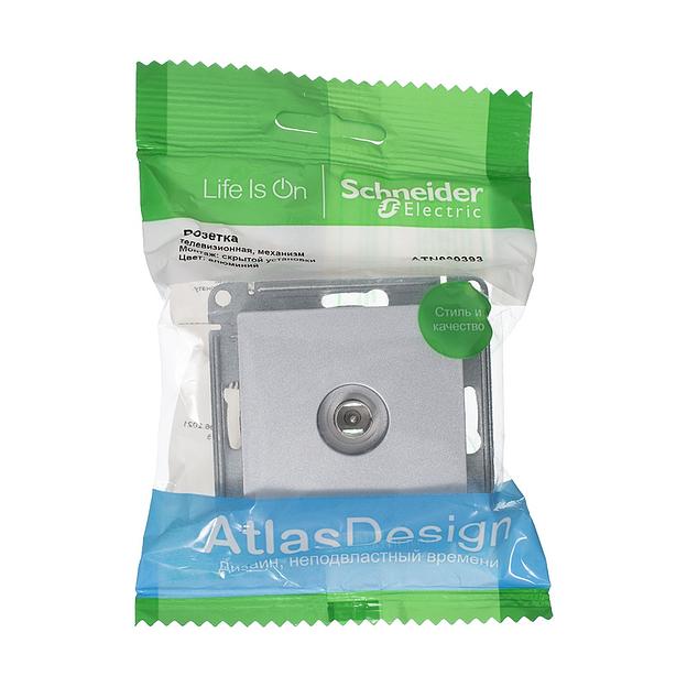 Systeme electric ATN000393 ATLASDESIGN TV АНТЕННА коннектор, механизм, АЛЮМИНИЙ фото 2