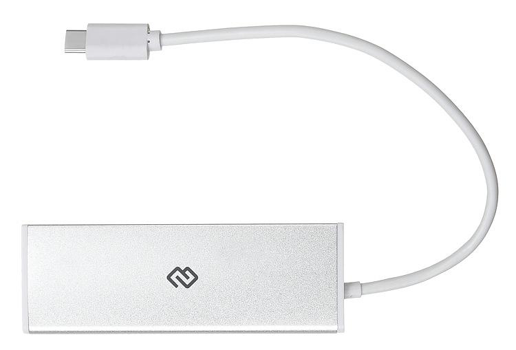 Разветвитель USB-C Digma HUB-4U3.0-UC-S 4порт. серебристый фото 3