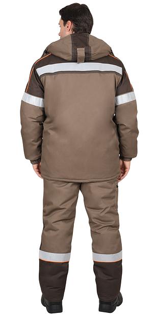 Костюм «Сириус-Родос» зимний куртка и брюки, коричневый с темно-коричневым ОПТ фото 2