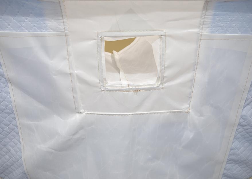 Палатка СТЭК куб 4 трехслойная(дышащая) выход под трубу, 250*250*200 см. фото 8