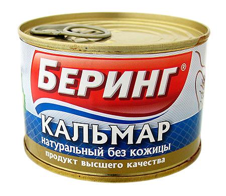 Кальмар натуральный, Беринг, 240 г ОПТ фото 1