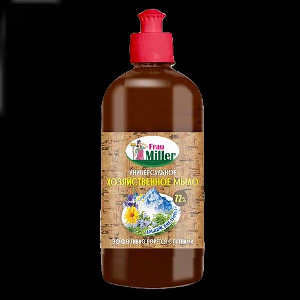 Мыло хозяйственное Frau Miller 0,5 л «Альпийские травы» ОПТ фото 1