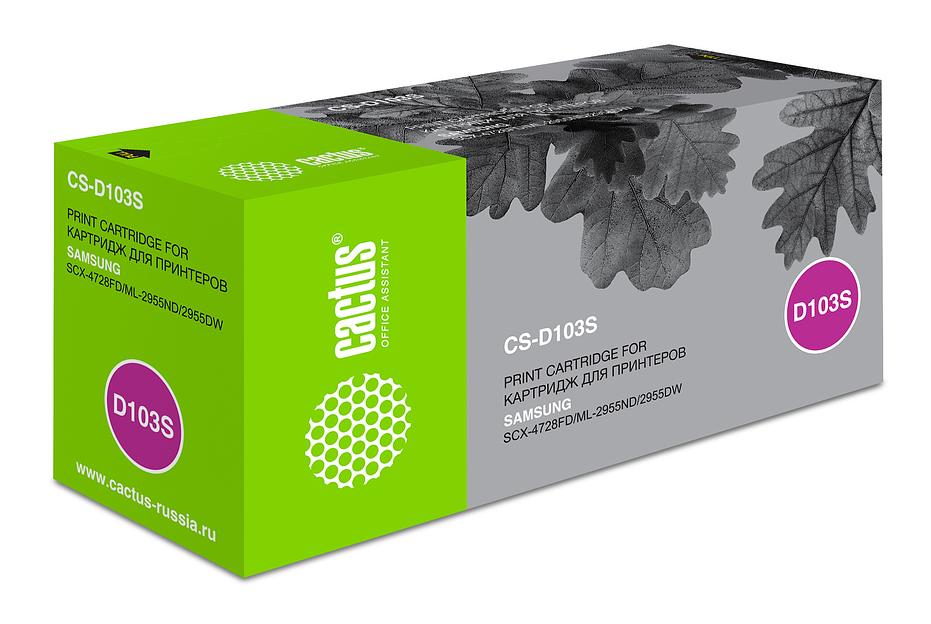Картридж лазерный Cactus CS-D103S MLT-D103S черный (1500стр.) для Samsung SCX-4728FD/ML-2955ND/2955DW фото 1