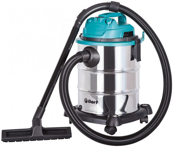 Строительный пылесос Bort BSS-1325 1300Вт (уборка: сухая/влажная) синий фото 2