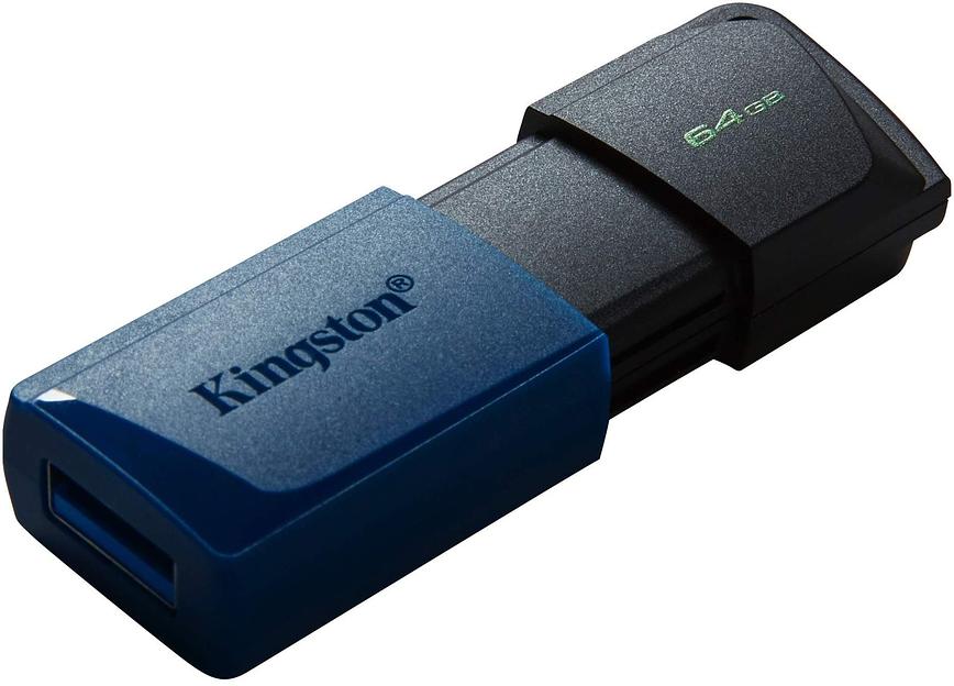 Флеш Диск Kingston 64Gb DataTraveler DTXM DTXM/64GB USB3.2 черный/голубой фото 2