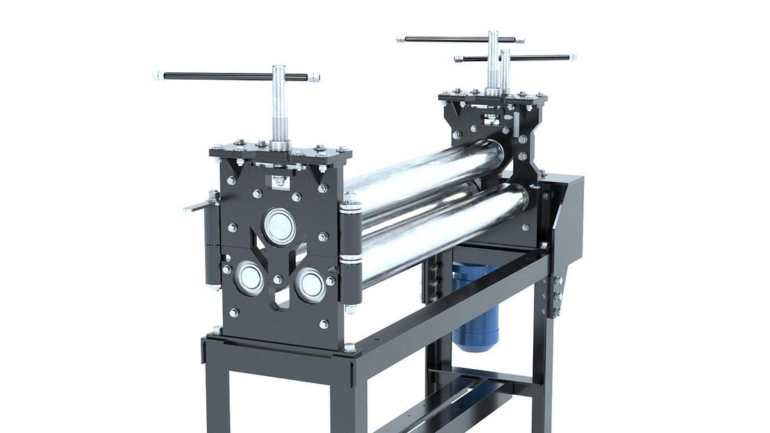 Листогиб трёхвалковый (вальцы) с электроприводом RME 1300×4 (симметричные элмех) фото 5