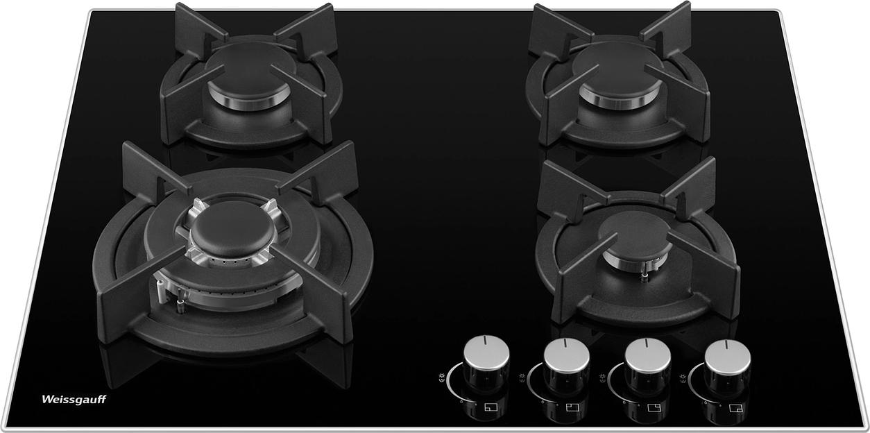 Газовая варочная поверхность Weissgauff HGG 640 BG Nano черный фото 2