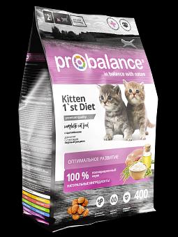 Сухой корм для котят Probalance 1'st Diet Kitten, 400г ОПТ фото 1