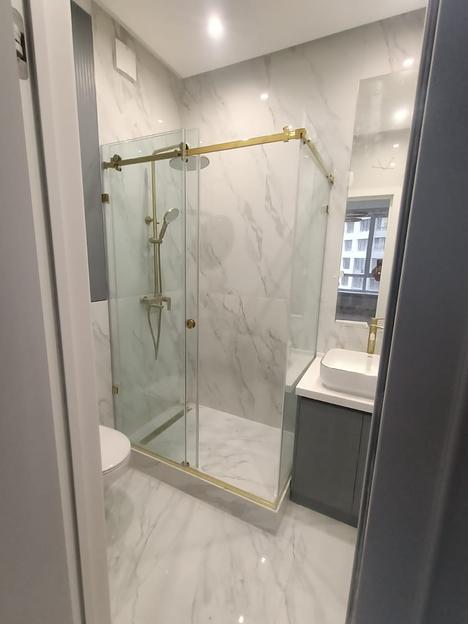 Раздвижные перегородки на ванну, под заказ фото 1