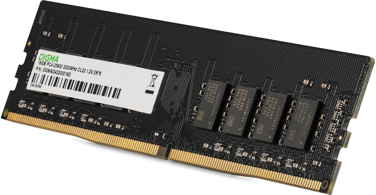 Память DDR4 16GB 3200MHz Digma DGMAD43200016D OEM PC4-25600 CL22 DIMM 288-pin 1.2В dual rank OEM фото 6