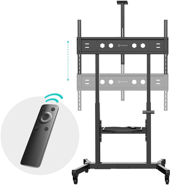 Стойка для телевизора Onkron TS1991 eLift черный 50"-100" макс.120кг напольный наклон фото 2