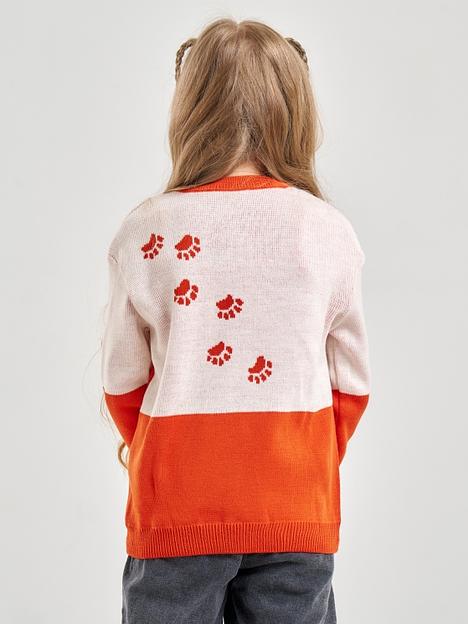 Джемпер «Мишка» терракотовый, для девочек ОПТ фото 2