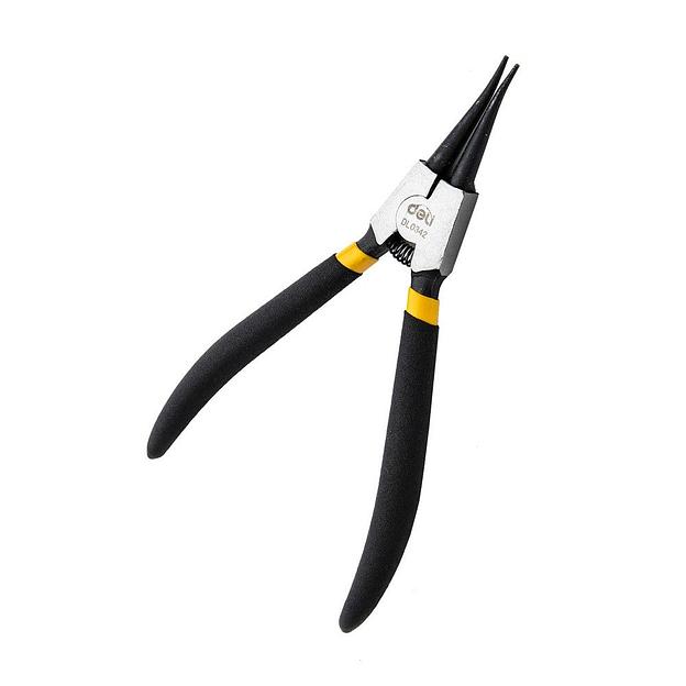 Съемники Deli Прямой съемник внешних стопорных колец Deli DL0342 175мм, сталь HRC50-54, прорезиненная рукоять фото 4