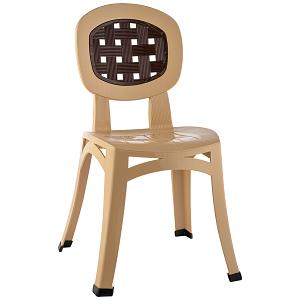 Стул "Элегант" бежевый с коричневой вставкой  (бежевый) фото 1