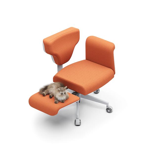 Кресло-трансформер FoxGear STUDIO Fabric, оранжевый фото 1