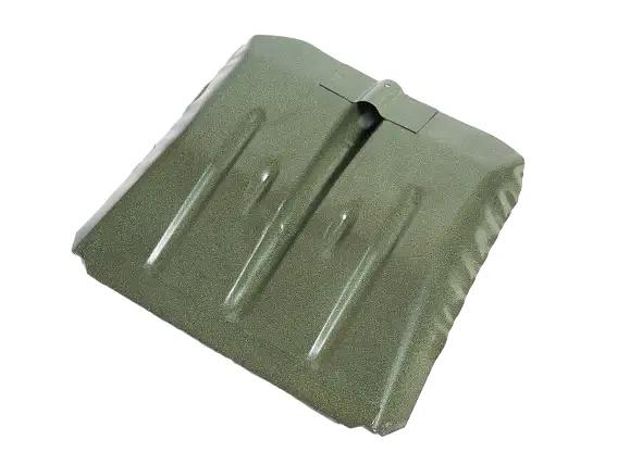 Лопата снеговая стальная 380х380 мм с планкой, без черенка, арт.СНЕГ-03.22 ОПТ фото 2