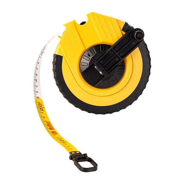 Измерительный и разметочный инструмент Deli Мерная лента Deli DL9830ZY 30м x 14.5мм, ударопрочный корпус, полотно из стекловолокна и ПВХ фото 1