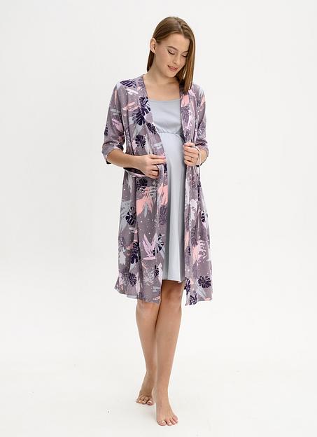 Комплект для беременных и кормящих, серый, монстера, Опт фото 2