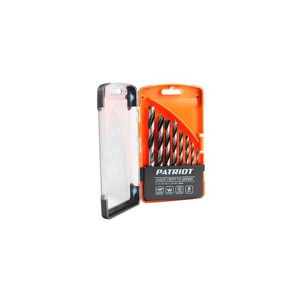 Набор сверл Patriot Набор сверл по дереву спиральные, по дереву, цилиндрический, 8шт [815010103] фото 1