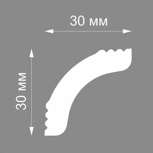 Экструзионный плинтус потолочный Format 04507E, белый ОПТ фото 3